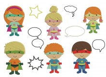 Stickserie Kleine Superhelden